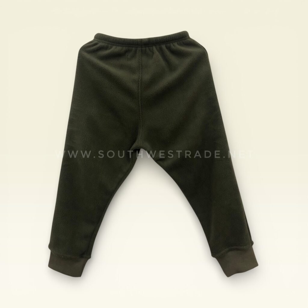 Back view of olive green joggers.